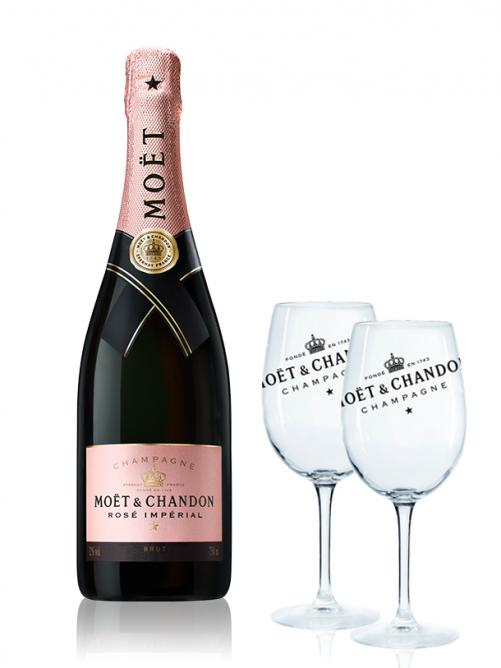 MOËT & CHANDON IMPÉRIAL ROSÉ  0,75L CABERNET GLASSES GIFT SET